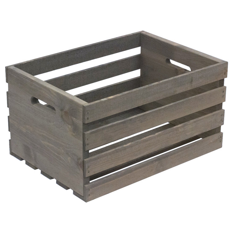 Gracie Oaks Solid Wood Crate & Reviews Wayfair